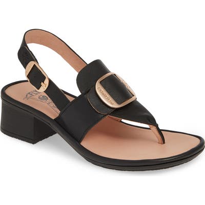 Fly London Emat Thong Sandal, Black