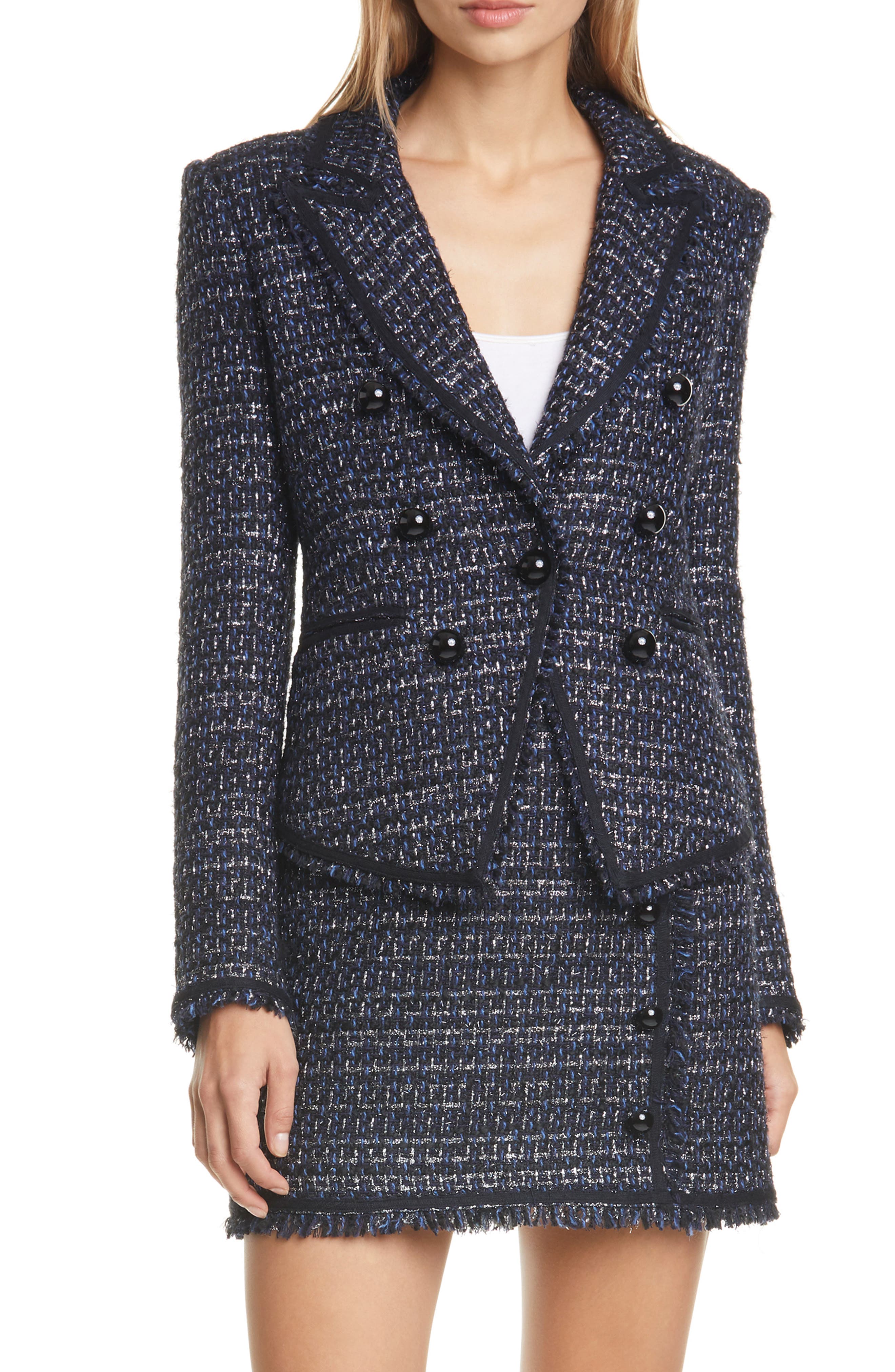 Veronica Beard Coats Cooke Tweed Dickey Jacket