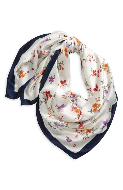 Tasha Mini Flowers Scarf In Ivory/multi