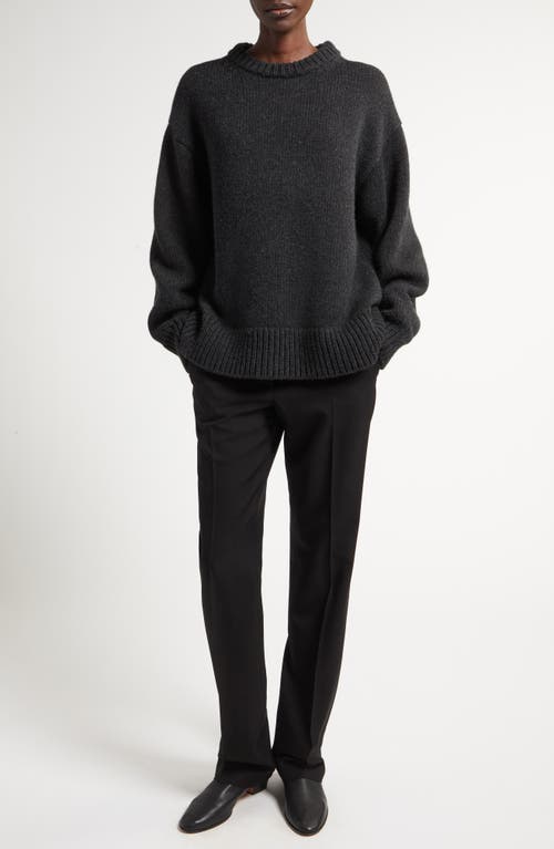 The Row Jesse Straight-leg Crepe Pants In Black