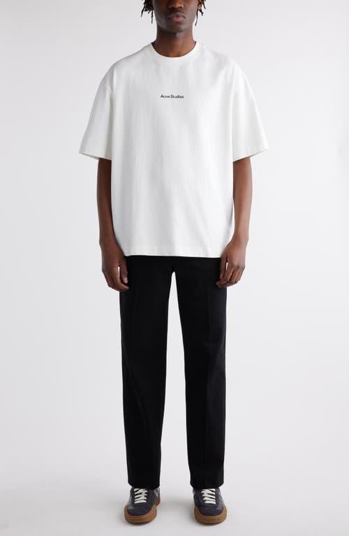 Acne Studios Exford U Logo-print Organic Cotton-jersey T-shirt In Optic White