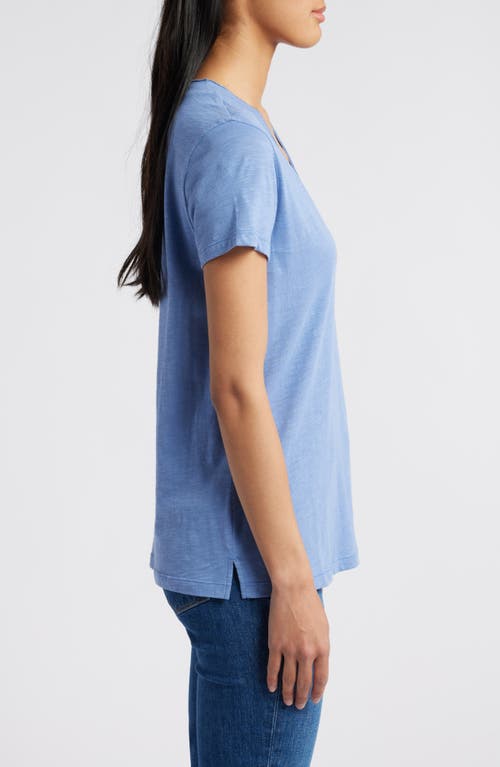 Shop Caslonr Caslon(r) V-neck Short Sleeve Pocket T-shirt In Blue Colony