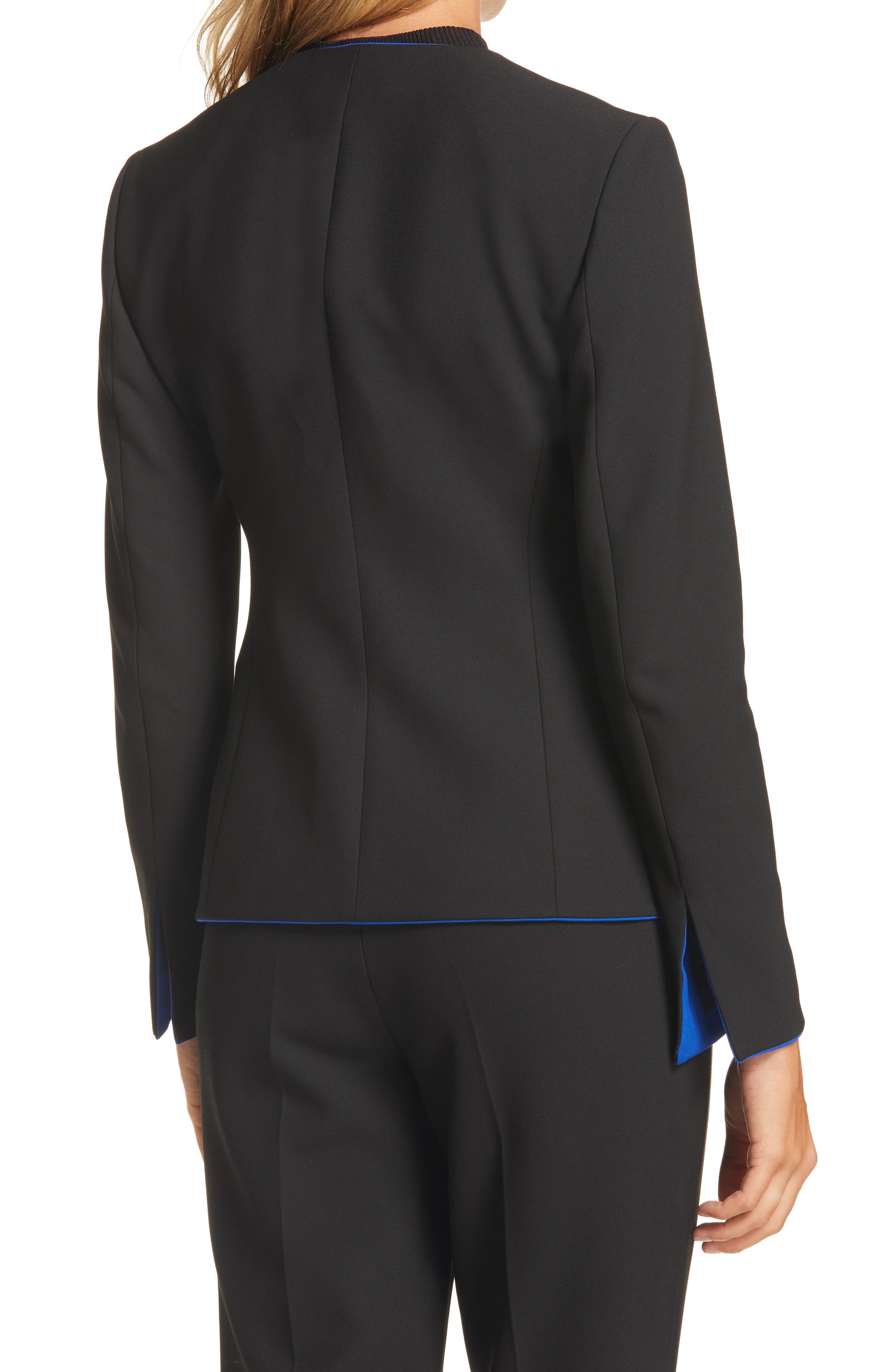 blue and black hugo boss tracksuit