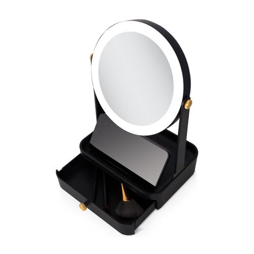 Zadro Back-to-school Led Lighted Makeup Mirror With Tray & Drawer In Black