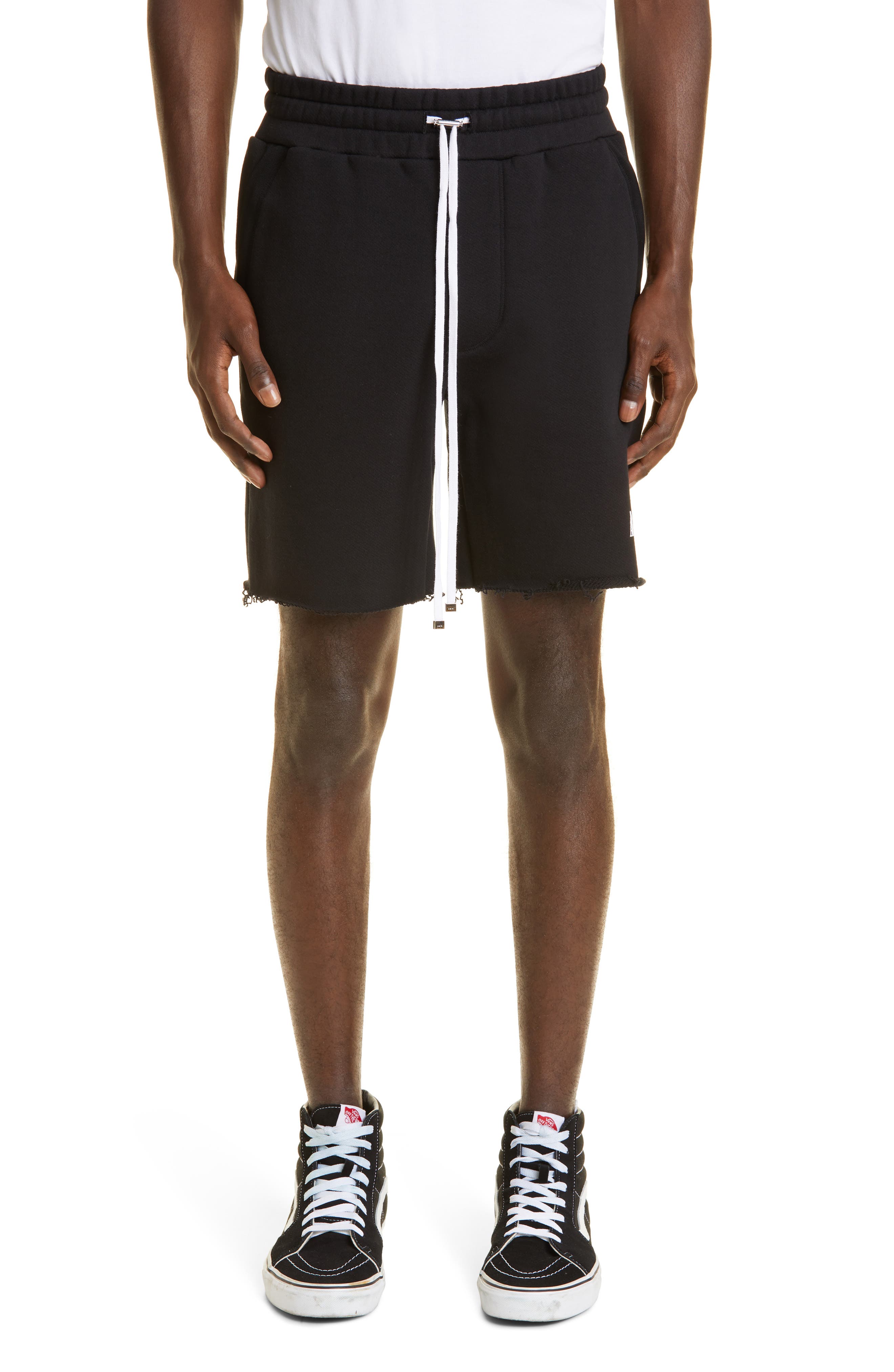 AMIRI Core Logo Cutoff Shorts in Black at Nordstrom, Size Medium