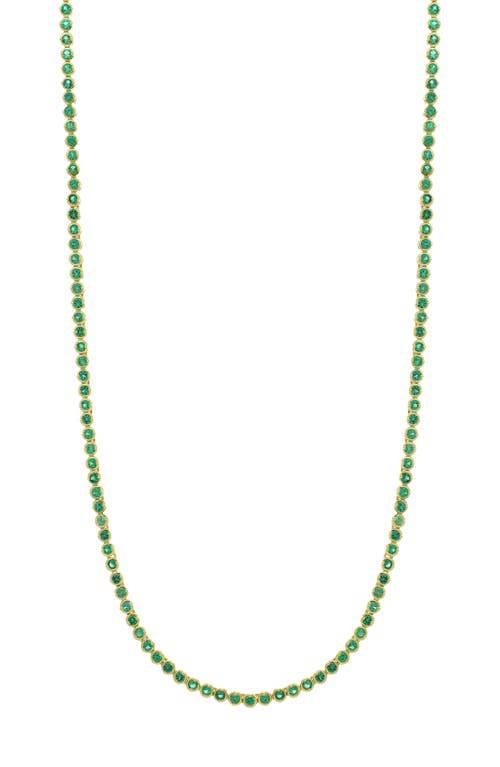 Bony Levy El Mar Emerald Tennis Necklace in 18K Yellow Gold at Nordstrom, Size 17