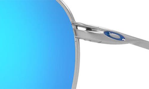 Oakley 57mm Pilot Sunglasses In Satin Chrome/prizm Sapphire