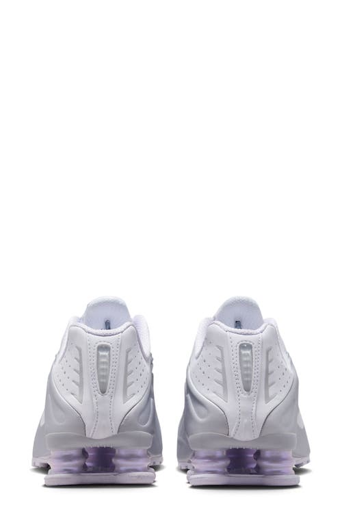 Shop Nike Shox R4 Sneaker In White/barely Grape/platinum