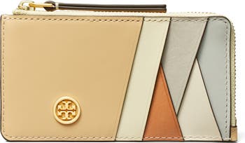 Tory Burch Miller Top Zip Leather Card Case
