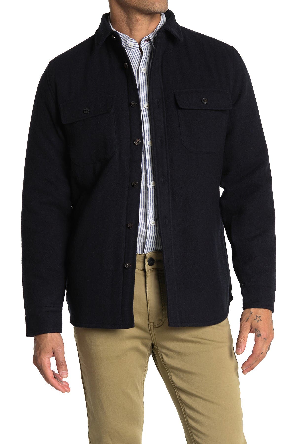 wool button up jacket