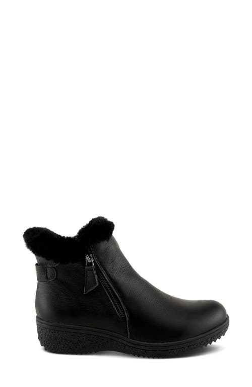 Spring Step Republic Water Resistant Bootie With Faux Fur Trim In Black