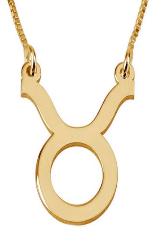 Zodiac Pendant Necklace in Gold Plated - Taurus