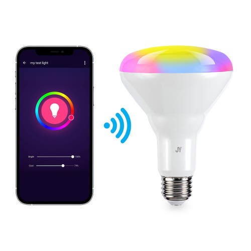 Jonathan Y Smart Br30 Dimmable Light Bulb In White