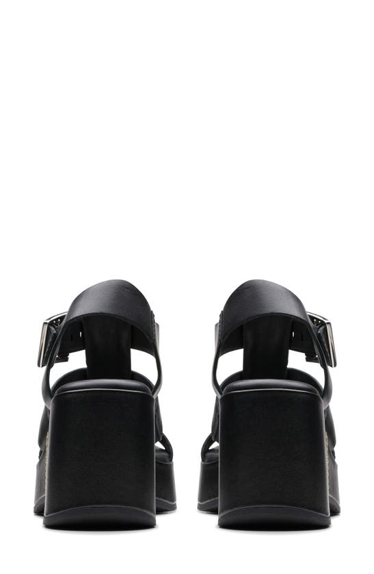 Shop Clarks (r) Manon Cove Wedge Sandal In Black Leather