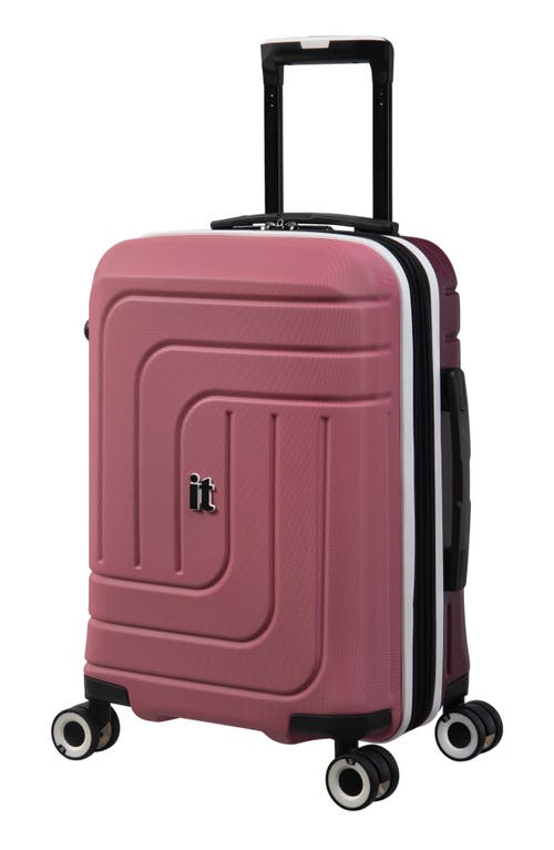 Shop It Luggage Convolved Two-tone 19" Spinner Suitcase In Muted Pink/port