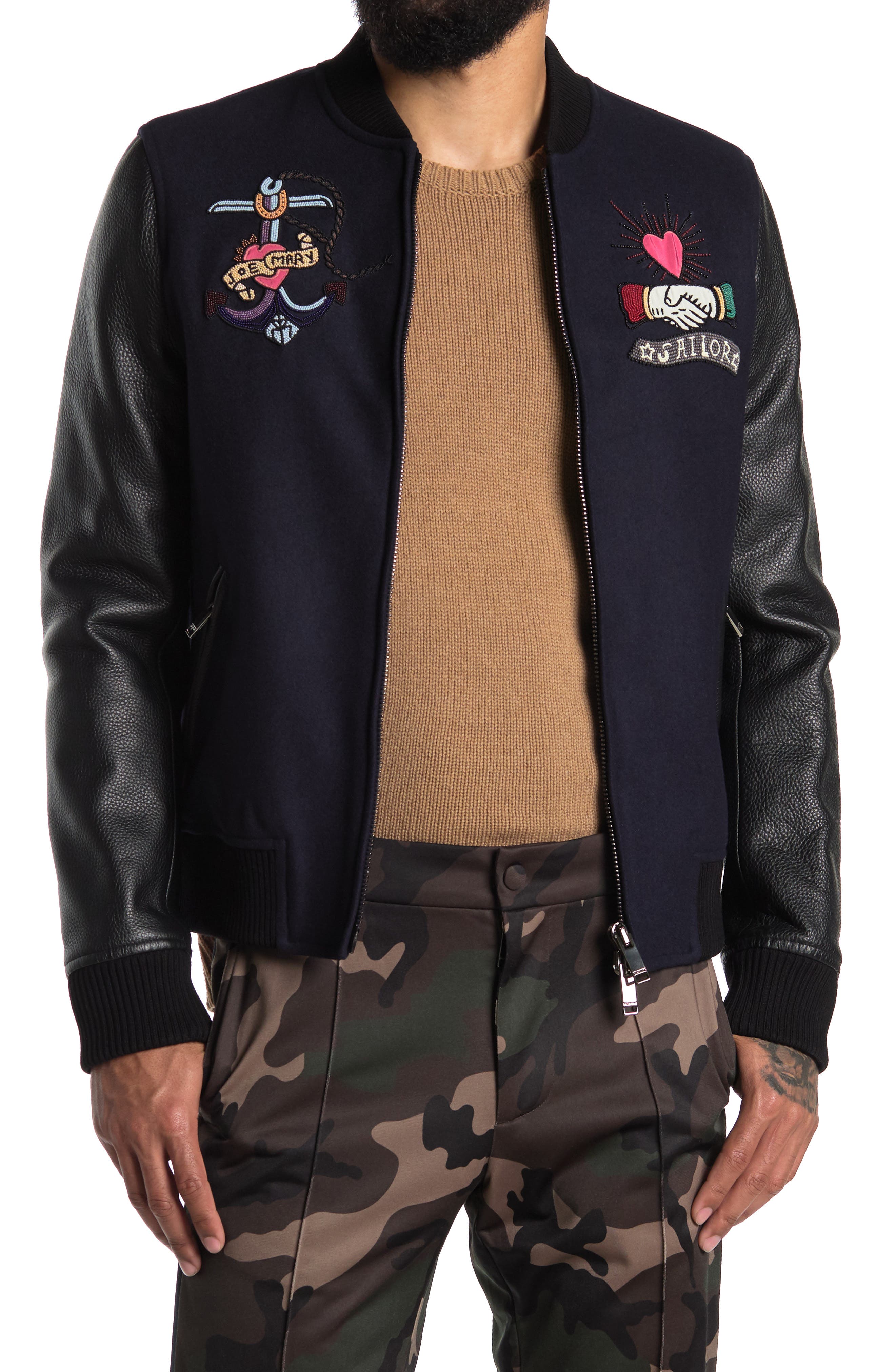 embroidered varsity jacket