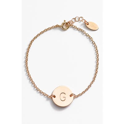 Nashelle 14K-Gold Fill Initial Disc Bracelet