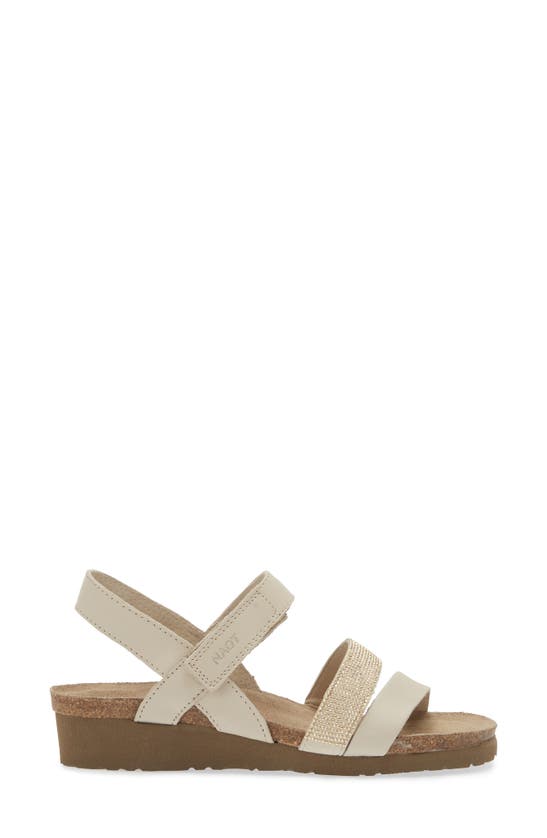 Shop Naot 'krista' Sandal In Soft Ivory Leather