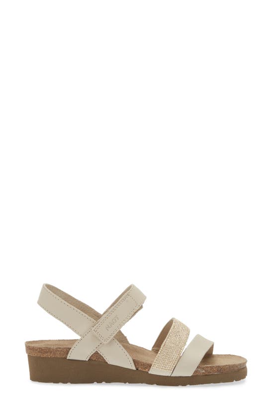 Naot 'krista' Sandal In Soft Ivory Leather