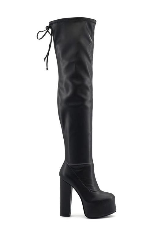 Shop Ziginy Laia Over The Knee Platform Boot In Black