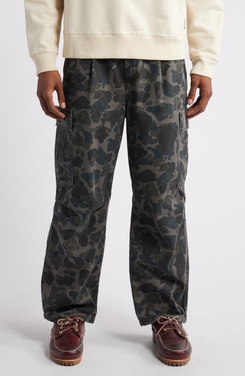 Carhartt Work In Progress Cole Organic Cotton Twill Cargo Pants in Camo Duck Grey Stone Washed 