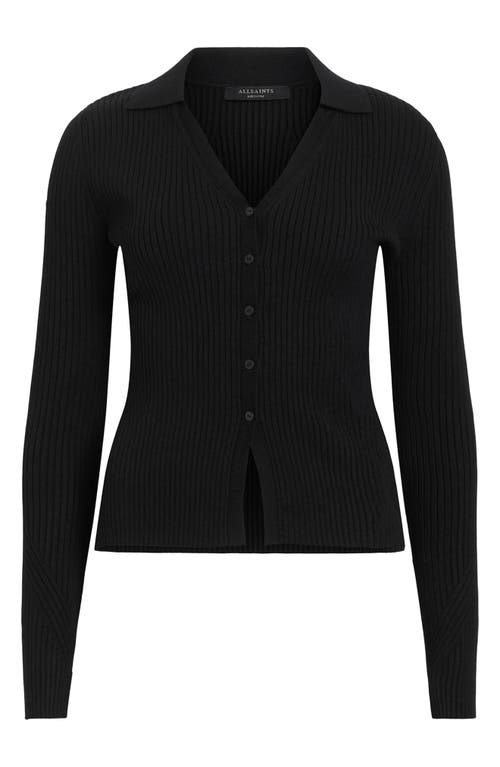 Allsaints Cruz Cardigan Sweater In Black