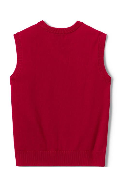 LANDS' END LANDS' END SCHOOL UNIFORM KIDS COTTON MODAL FINE GAUGE SWEATER VEST 