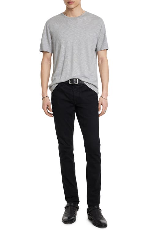 Shop John Varvatos Park Slub Jersey Crewneck T-shirt In Griffin Grey