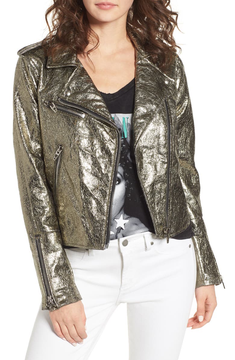 Blanknyc Metallic Faux Leather Moto Jacket Nordstrom Metallic Faux Leather Moto Jacket Main Color 300
