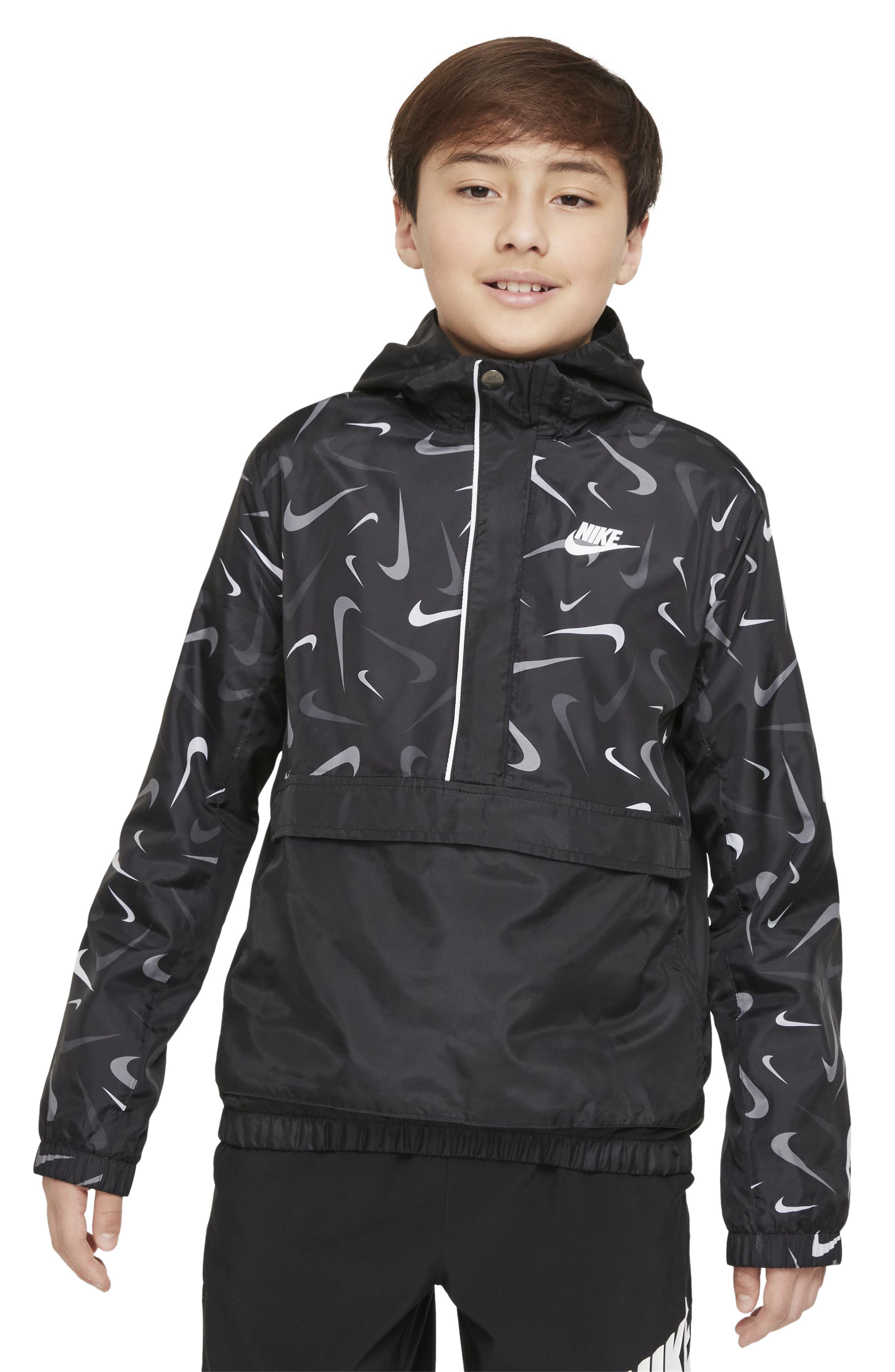 nike black coat junior