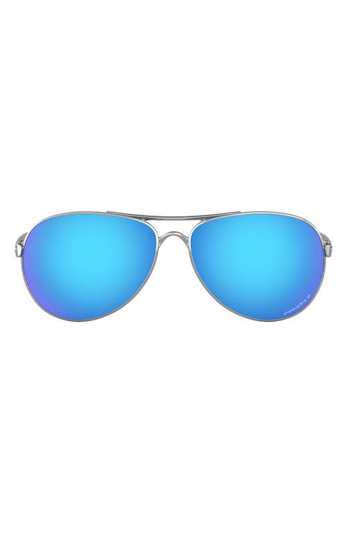 Oakley 59mm Polarized Aviator Sunglasses In Blue