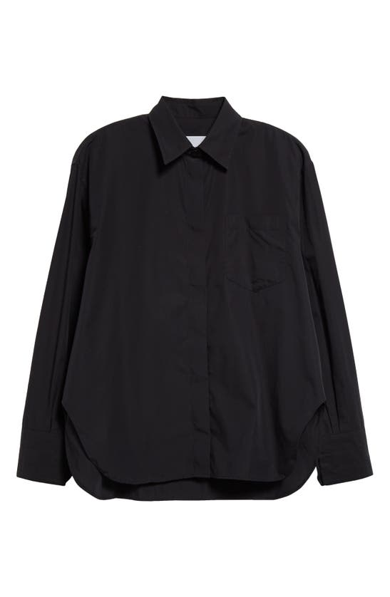 Shop Maria Mcmanus Organic Cotton Button-up Shirt In Black