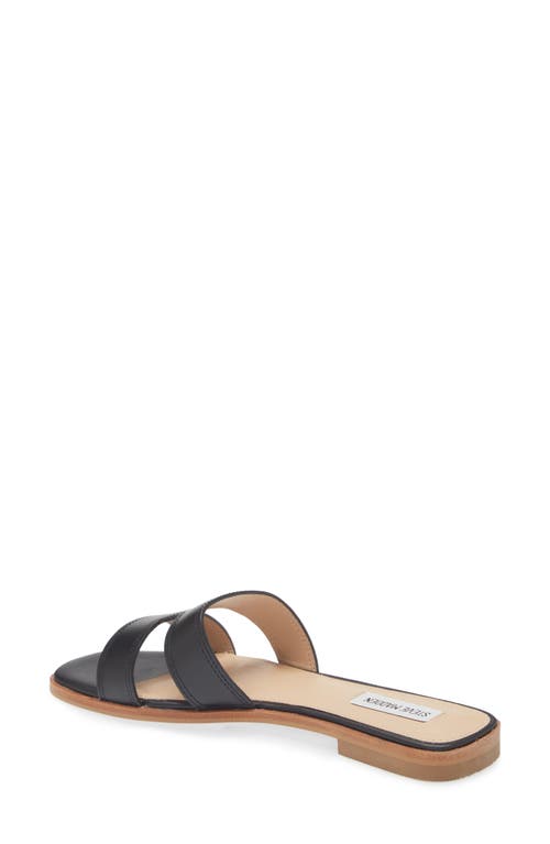 Shop Steve Madden Hazel Slide Sandal In Black Leather