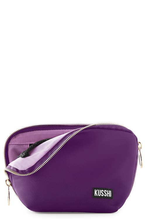 KUSSHI Everyday Cosmetics Bag in Garnet/Lilac Nylon at Nordstrom