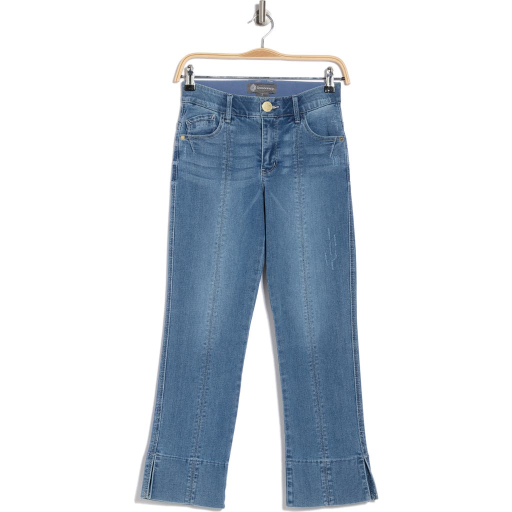 Democracy High Waist Kick Flare Jeans In Light Blue