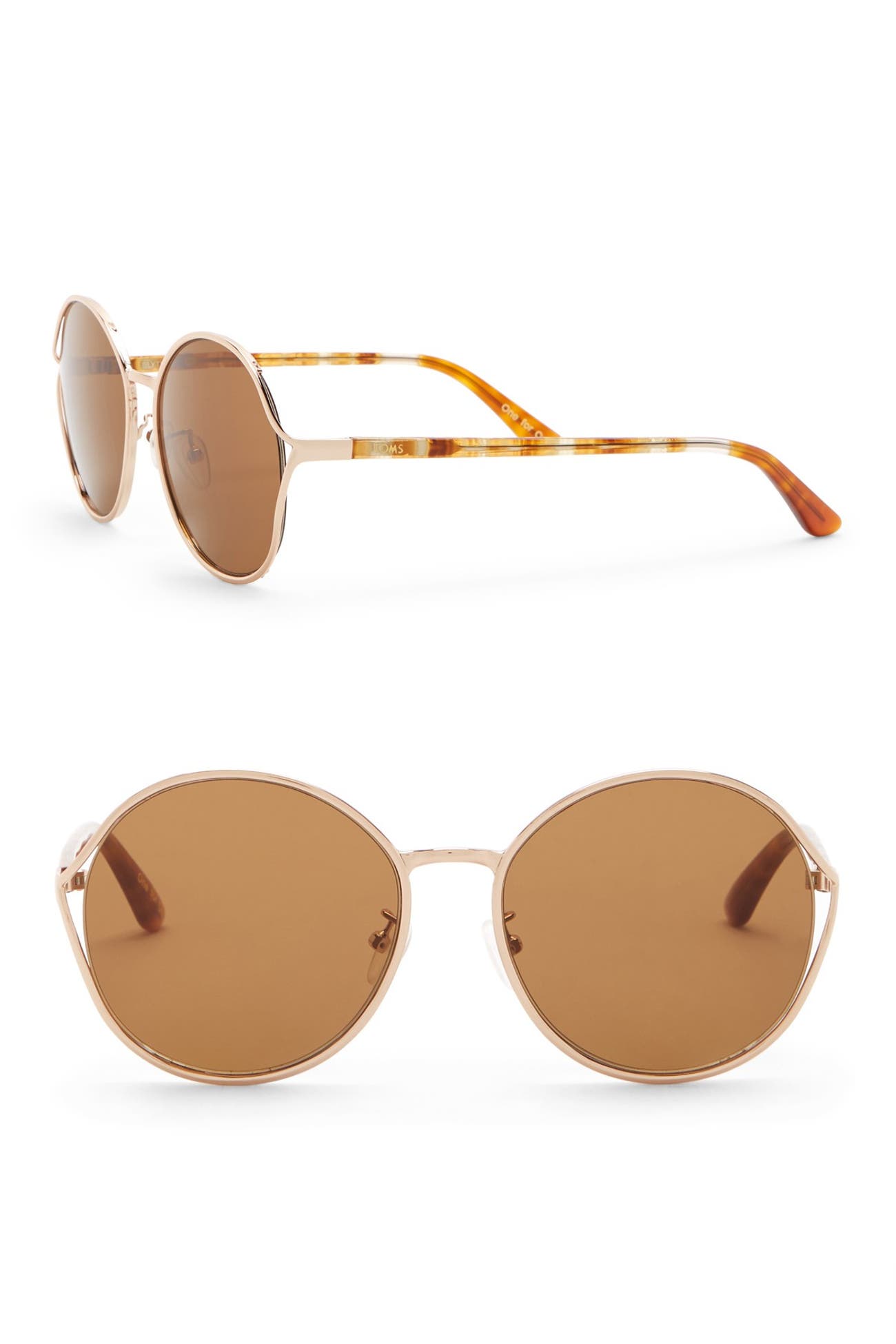 TOMS 58mm Blythe Round Sunglasses Nordstrom Rack
