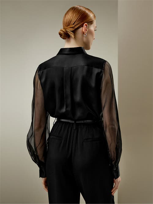 Lilysilk Ethereal Silk Shirt In Black