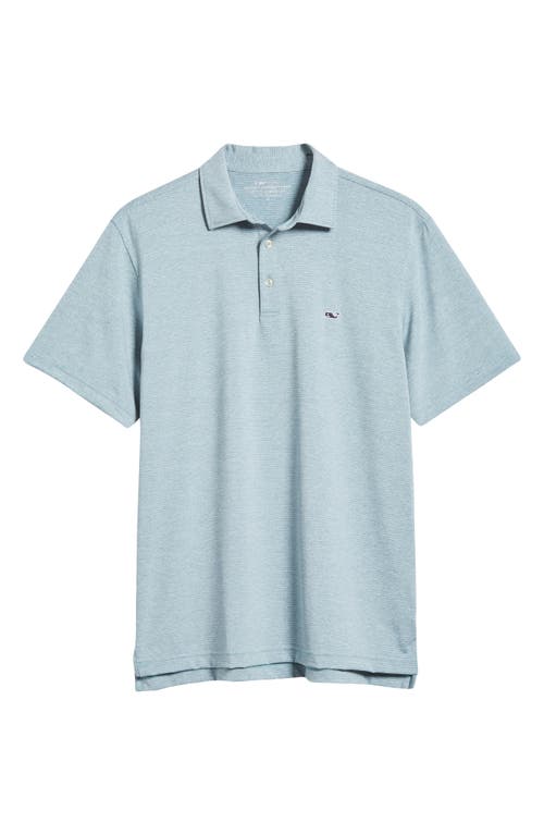 Shop Vineyard Vines St. Jean Stripe Sankaty Performance Polo In D812 Smoke