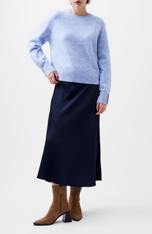 Shop French Connection Morena Button Cuff Sweater In 40-dusted Blue