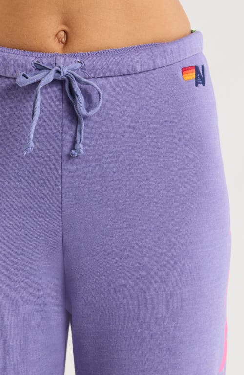 Shop Aviator Nation Bolt 4 Sweatpants In Lavender/neon Pink