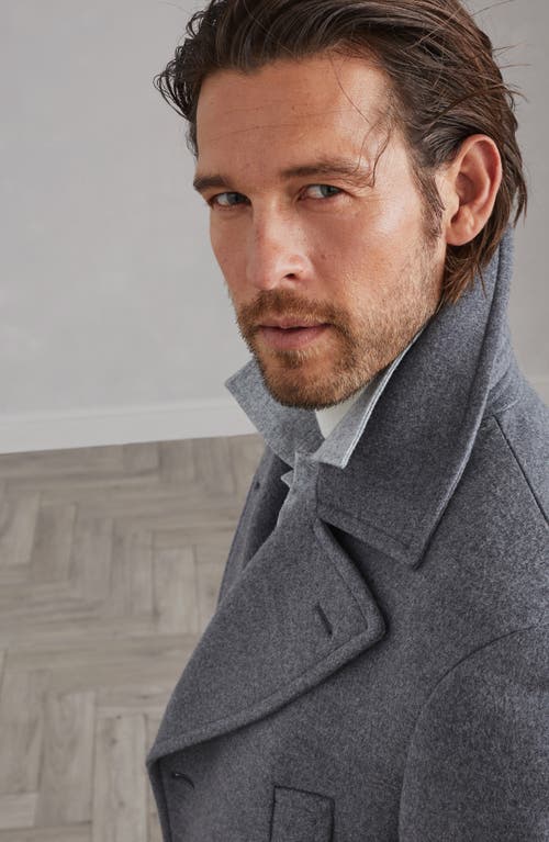 Shop Brunello Cucinelli One-and-a-half-breasted Coat In Medium Grey