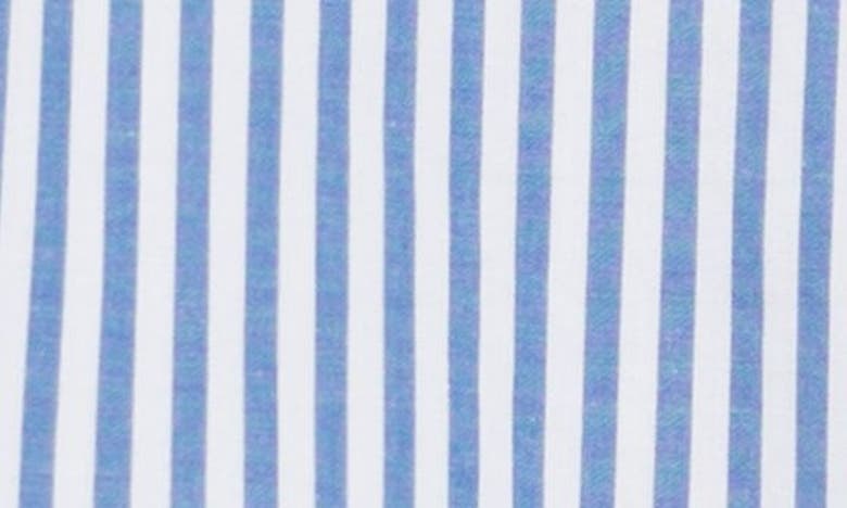 Seraphine Stripe Long Sleeve Maternity/nursing Shirtdress In Blue Stripe