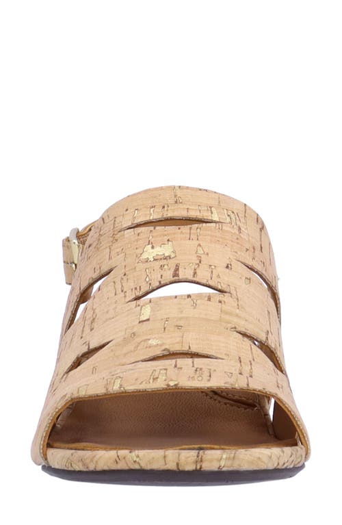 L'amour Des Pieds Elloise Slingback Sandal In Natural/gold