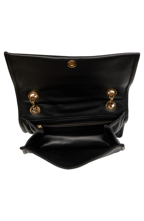 Shop Valentino Garavani Small Vlogo Chain Leather Shoulder Bag In Nero