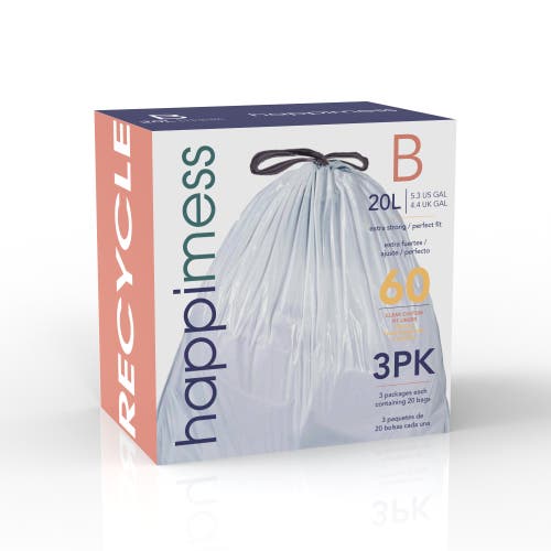 Happimess Drawstring Trash Can Liner In Translucent