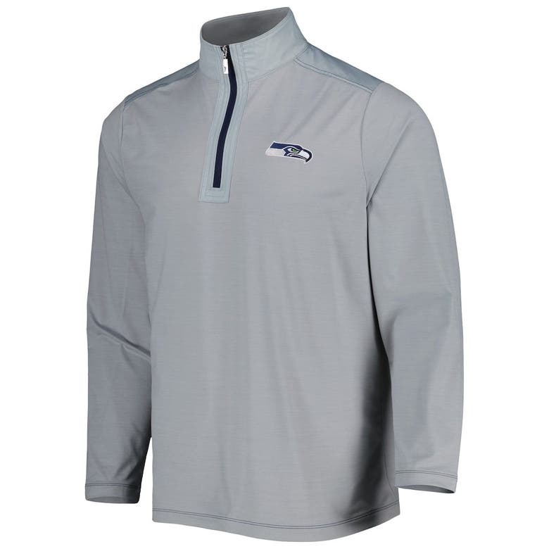 Tommy Bahama Grey Seattle Seahawks On Deck Islandzone Half-zip Jacket ...