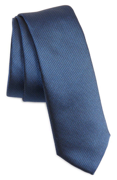 Shop Hugo Boss Boss Solid Tie In Dark Blue