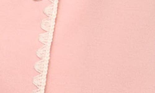 Eberjey Whipstitch Jersey Short Pajamas In Silver Pink/ Ivory
