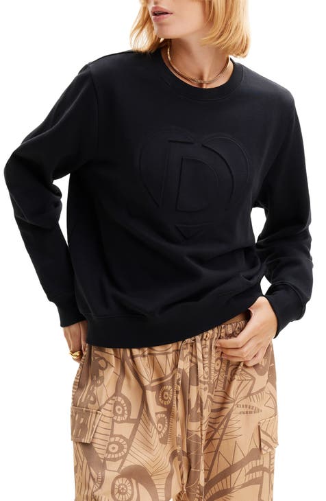 Travis Logo Cotton Crewneck Sweatshirt