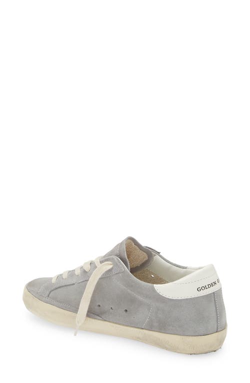 Shop Golden Goose Super-star Glitter Detail Low Top Sneaker In Grey/blue